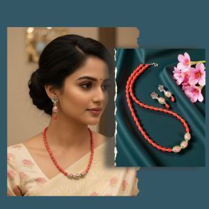 Taiwan Coral Necklace with Japanese beads