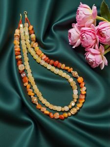 2 Layer Agate Nugget Necklace 