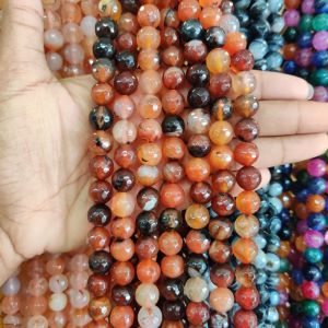 Onyx Beads, 10mm, Round, Black And Brown Shade