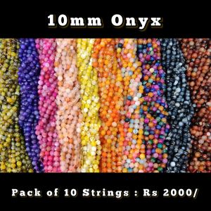 Agate Beads,10mm round,Assorted,Pack of 10 strings