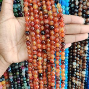 High quality Onyx Beads, 8mm Round, brown double shade