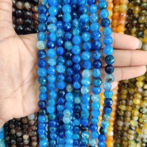 Onyx Beads, 8mm, Round, Peacock Blue