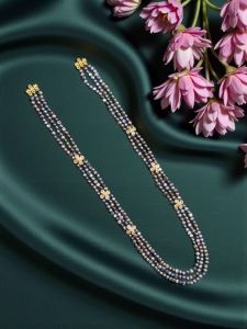 Navrabeads 2 Layer Multi Colour Fresh Water Pearl Necklace with AD Flower Pendant | 24 Inches Elegant Designer Jewelry for Women | Premium Festive & Party Wear