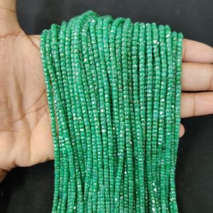Cubic Zirconia Beads, CZ Or Czech Beads, Green