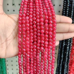 Agate Beads, Round, 6mm,Ruby Colour