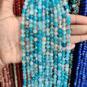 Agate Beads, Round, 6mm,Light Blue