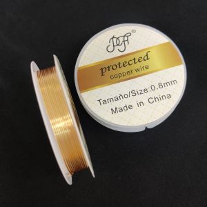Wire Wrapping Wire, 0.8MM Gauge, Brass, Micro plated Copper Colour