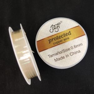 Wire Wrapping Wire, 0.6MM Gauge, Brass, Micro plated Copper (Silver) Colour