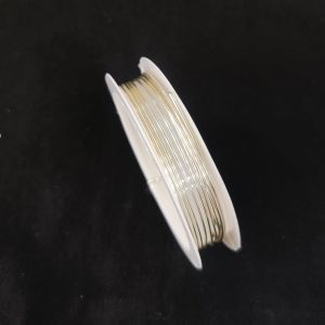Wire Wrapping Wire, 0.1MM Gauge, Brass, Micro plated Copper (Silver) Colour