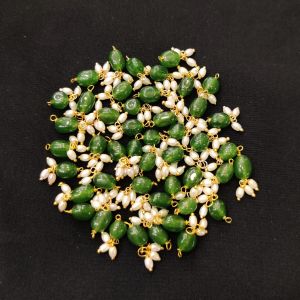 Quartz Loreals for Jewelry Making : 6x9mm, Pack of 20 pieces , Olive Green