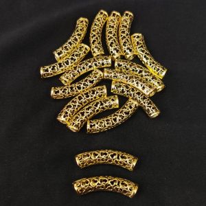 Antique Gold Tube Pendant/Connector/Hasli