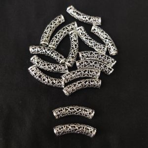 Antique Silver Tube Pendant/Connector/Hasli