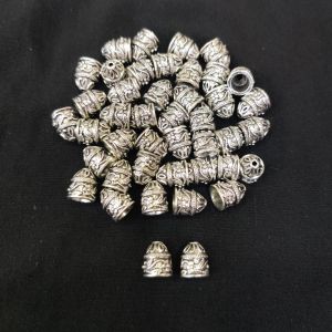 End Caps, Antique Sliver, 18x20mm