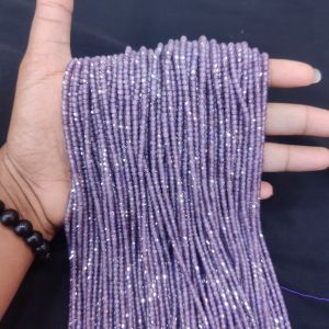 Navrabeads Grey Cubic Zirconia Beads String 2x3mm – Premium CZ Faceted Crystal Spacer Beads, 14 Inch Strand, 135 Beads for Jewelry Making, Bracelet, Necklace & Earring Design