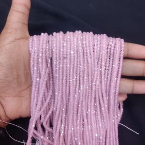 Navrabeads Baby Pink Cubic Zirconia Beads String 2x3mm – Premium CZ Faceted Crystal Spacer Beads, 14 Inch Strand, 135 Beads for Jewelry Making, Bracelet, Necklace & Earrings