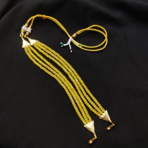 DIY, 3 Layer Agate Chains, Just Attach A Pendant,Yellow