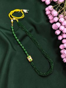 Navrabeads Hydro Quartz Beads Necklace with CZ Stone Spacers – 20 Inch Gold Rope Finish Elegant Gemstone Beaded Jewellery for Women | Party Wear, Festive & Wedding