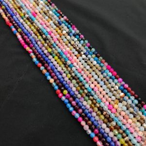 Agate Beads, Round, 6mm,Assorted,Double Shade,Pack of 14 strings