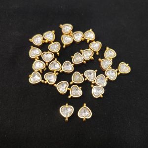 Jadau charms,Heart Shape, White,sold by 1 pc