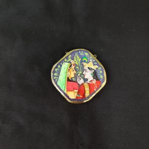 Onyx Pendant features a Tanjore painting on Onyx Stones detailed with gold foil borders