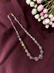 Gemstone Necklaces, Amethyst & Citrine Graduated