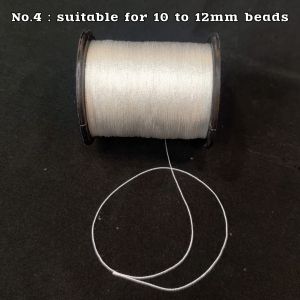 High-Quality Nylon Thread for Jewelry making, Suitable for 10 to 12mm beads, White