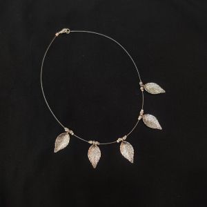 Navrabeads Invisible Necklace with Crown Metal Charm | Minimal Transparent Thread Necklace with Elegant Crown Pendant for Daily, Party & Layered Wear