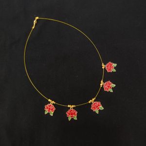 Navrabeads Invisible Necklace with Metal Enamel Charms