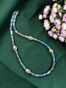 Neon Apatite Gemstone Cylinder Beads Necklace with Japanese Beads 