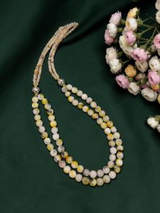 Yellow Onyx Beads Necklace 20 Inch