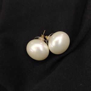 Navrabeads 16mm Artificial Pearl Stud Earrings | Classic Big Pearl Fashion Earrings for Party, Wedding & Elegant Daily Wear