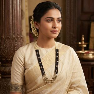 Black CZ Beads 5 Layer Necklace