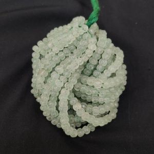 Navrabeads Green Aventurine Stone Beads 5x6mm – 16 Inch String | Approx. 80 Beads for Jewellery Making