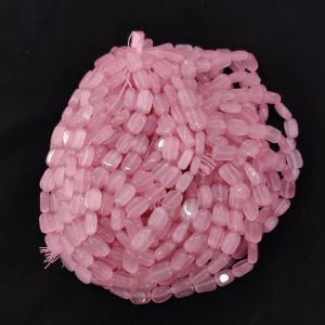 Monolisa (Imitation Cats Eye) Flat Oval Beads, 9x6mm, Pink