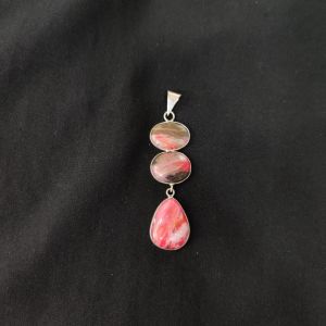 Navrabeads Mix Gemstone Gold Finish Pendant Single Piece | Pink Mixed Double Shade Centre Statement Pendant 1–2.5 Inch for Necklace Making & Designer Jewellery