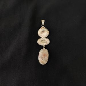 Navrabeads Mix Gemstone Gold Finish Pendant Single Piece | White Mixed Double Shade Centre Statement Pendant 1–2.5 Inch for Necklace Making & Designer Jewellery