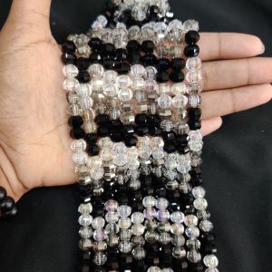 Navrabeads HIGH QUALITY FANCY CRYSTAL BEADS 6x8mm for Jewelry Making 12" approx 40 to 45 beads DIY Necklace Bracelet Craft Supplies