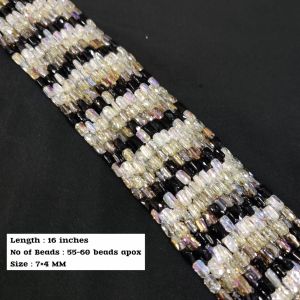 Navrabeads HIGH QUALITY FANCY CRYSTAL BEADS 7x4mm for Jewelry Making 16" approx 55 to 60 beads DIY Necklace Bracelet Craft Supplies