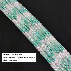 Navrabeads HIGH QUALITY FANCY CRYSTAL BEADS 7x4mm for Jewelry Making 16" approx 55 to 60 beads DIY Necklace Bracelet Craft Supplies