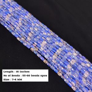 Navrabeads HIGH QUALITY FANCY CRYSTAL BEADS 7x4mm for Jewelry Making 16" approx 55 to 60 beads DIY Necklace Bracelet Craft Supplies