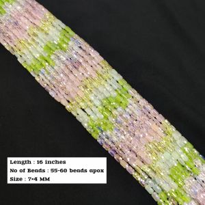 Navrabeads HIGH QUALITY FANCY CRYSTAL BEADS 7x4mm for Jewelry Making 16" approx 55 to 60 beads DIY Necklace Bracelet Craft Supplies