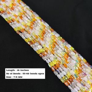 Navrabeads HIGH QUALITY FANCY CRYSTAL BEADS 7x4mm for Jewelry Making 16" approx 55 to 60 beads DIY Necklace Bracelet Craft Supplies