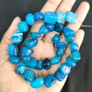 Navrabeads Sky Blue Nugget Beads 10mm | Premium Irregular Shape Beads for Jewellery Making, Elegant Pastel Designer Beads for Necklaces, Bracelets & DIY Craft Designs