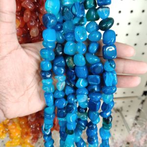 Navrabeads Sky Blue Nugget Beads 10mm | Premium Irregular Shape Beads for Jewellery Making, Elegant Pastel Designer Beads for Necklaces, Bracelets & DIY Craft Designs