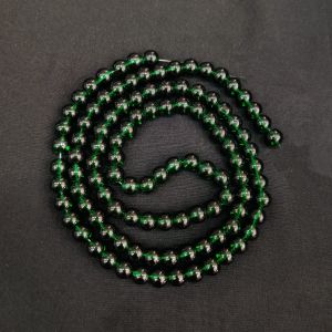 Matte Dull Black Solid Color Glass Beads 8mm