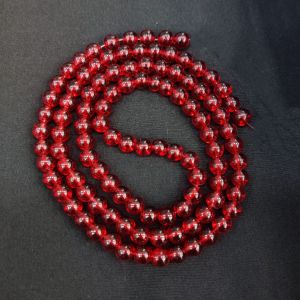 Matte Dull Black Solid Color Glass Beads 8mm