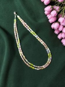 Navrabeads Multicolor 2 Layer Crystal Necklace 20 Inch