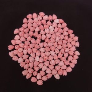 Navrabeads Coral Replica Synthetic Peachish Pink Tulip Shape Beads 10x8mm – Pack of 20 Pcs for Jewellery Making