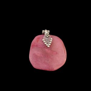 2.5" to 3" Natural Agate Slice Pendant, Silver Finish, sold by 1 Pc