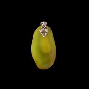 2.5" to 3" Natural Agate Slice Pendant, Silver Finish, sold by 1 Pc